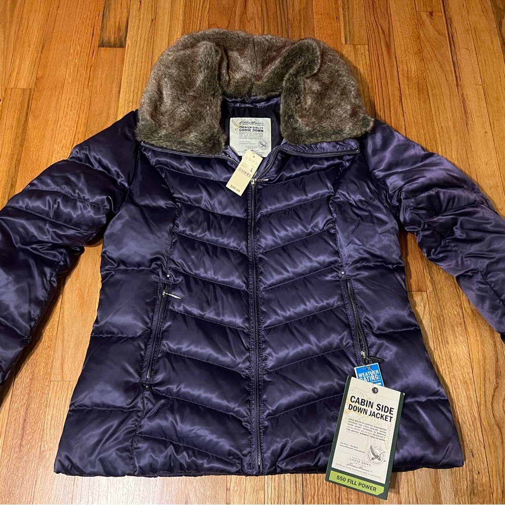 Eddie Bauer Women's Purple Down Puffer Jacket